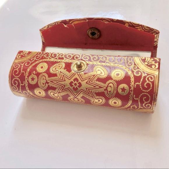 Vintage Fiocchi Italian Snap Lipstick Case w/Mirror - Picture 2 of 8